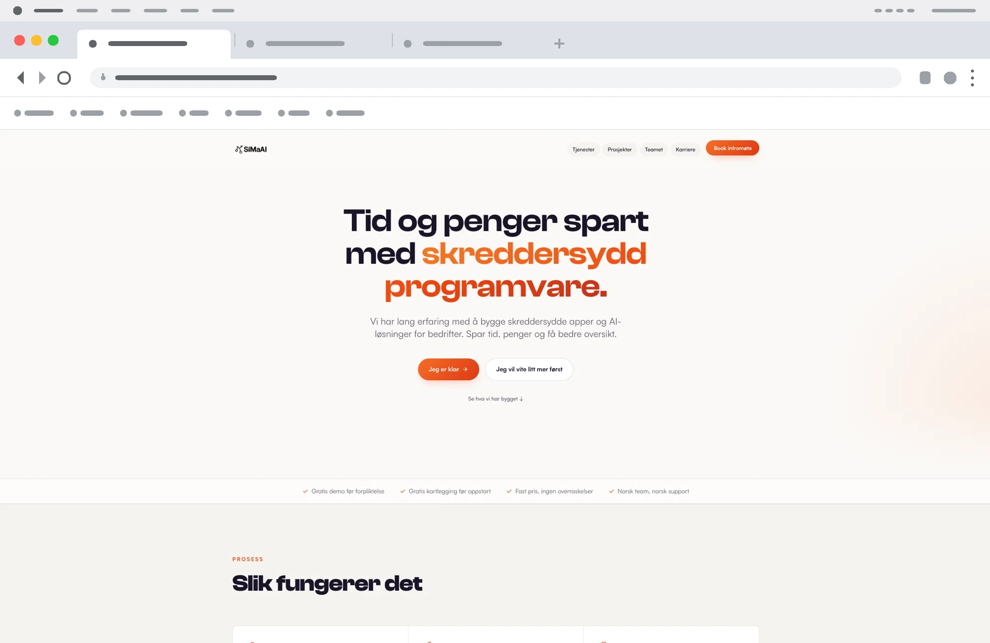 Skjermbilde fra simano.no