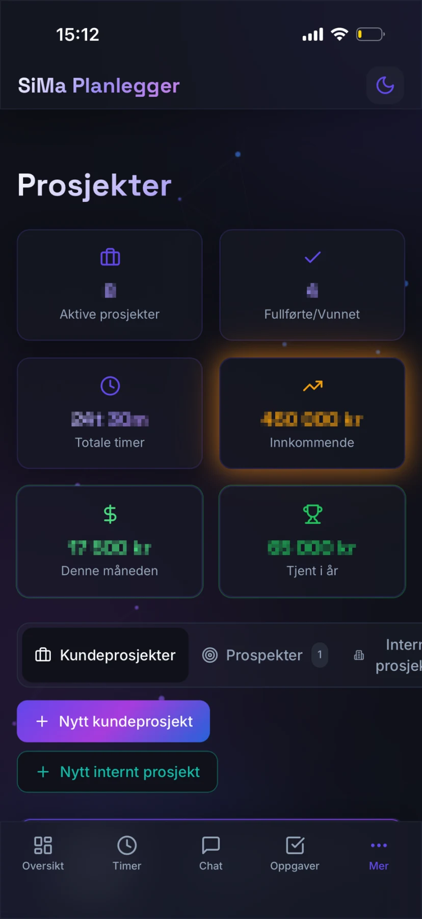 simaOS på mobil